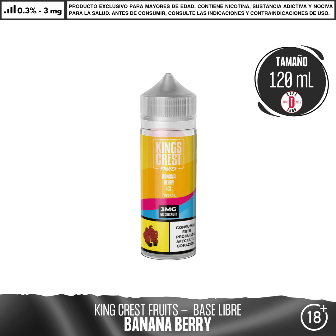 Fruits Banana Berry Ice - Eliquid - King's Crest | BL-KK-FBBI-03