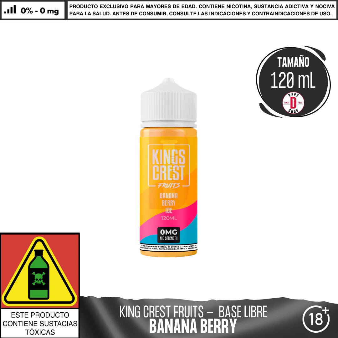 Fruits Banana Berry Ice - Eliquid - King's Crest | BL - KK - FBBI - 00