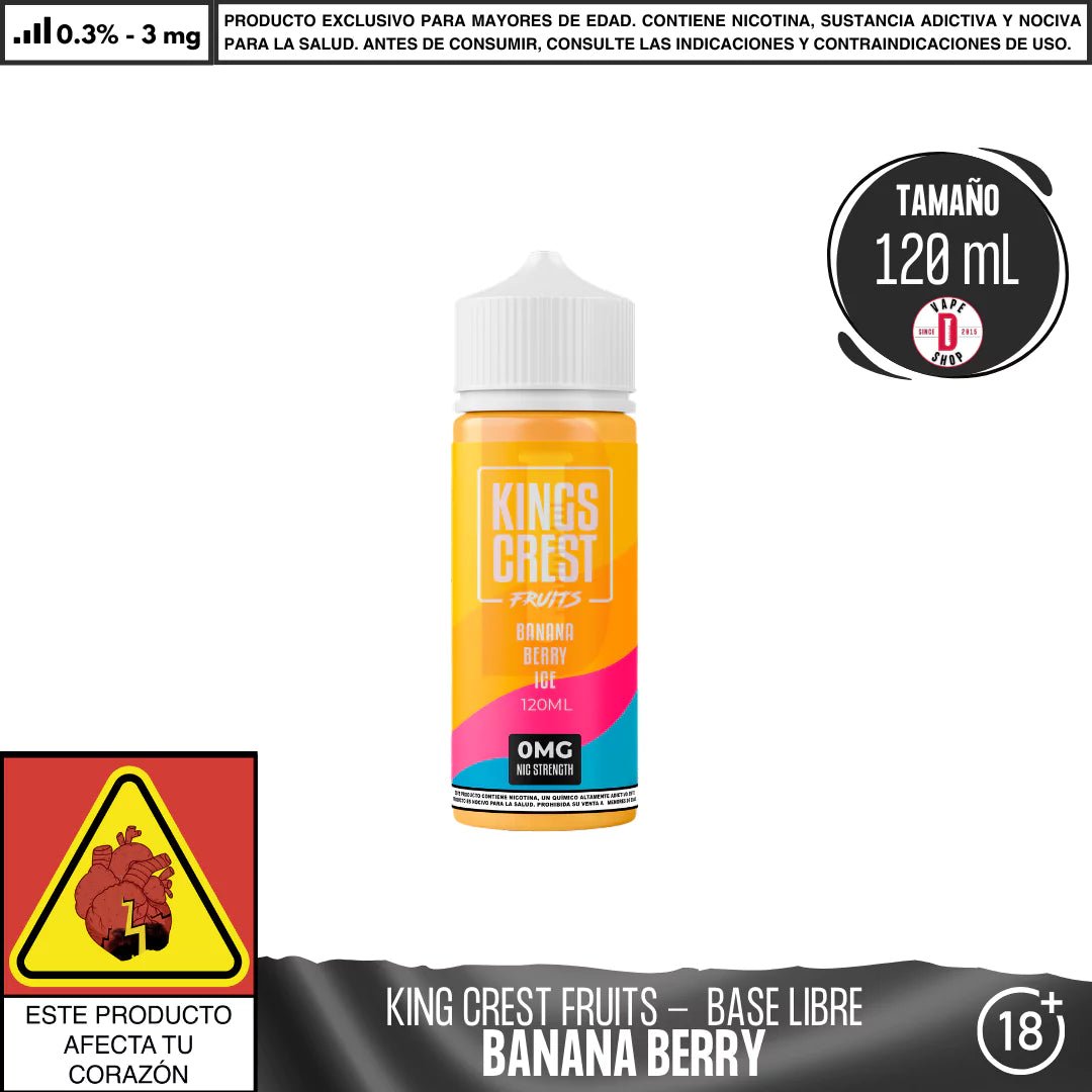 Fruits Banana Berry Ice - Eliquid - King's Crest | BL - KK - FBBI - 03