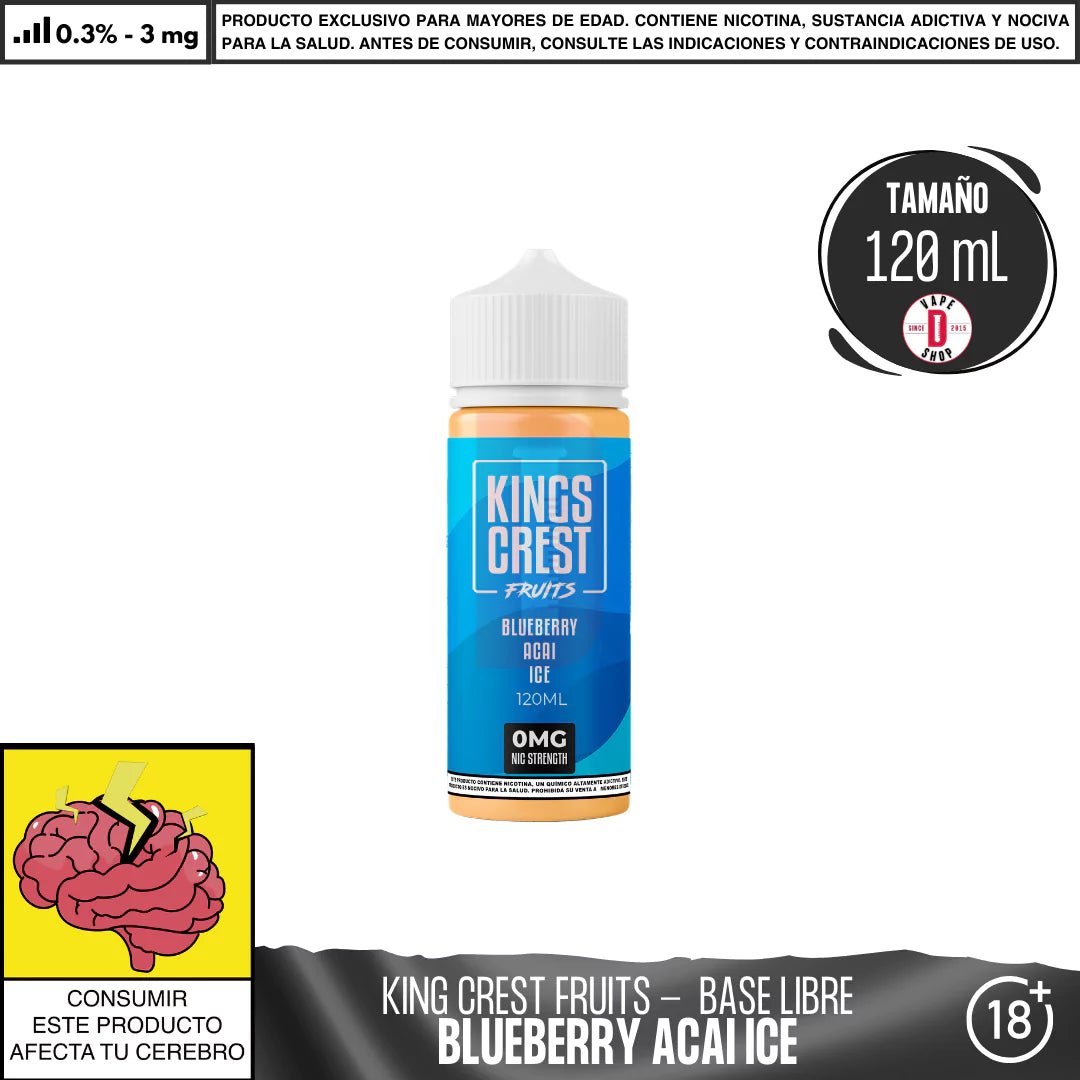 Fruits Blueberry Acai Ice - Eliquid - King's Crest | BL - KK - FBAI - 03