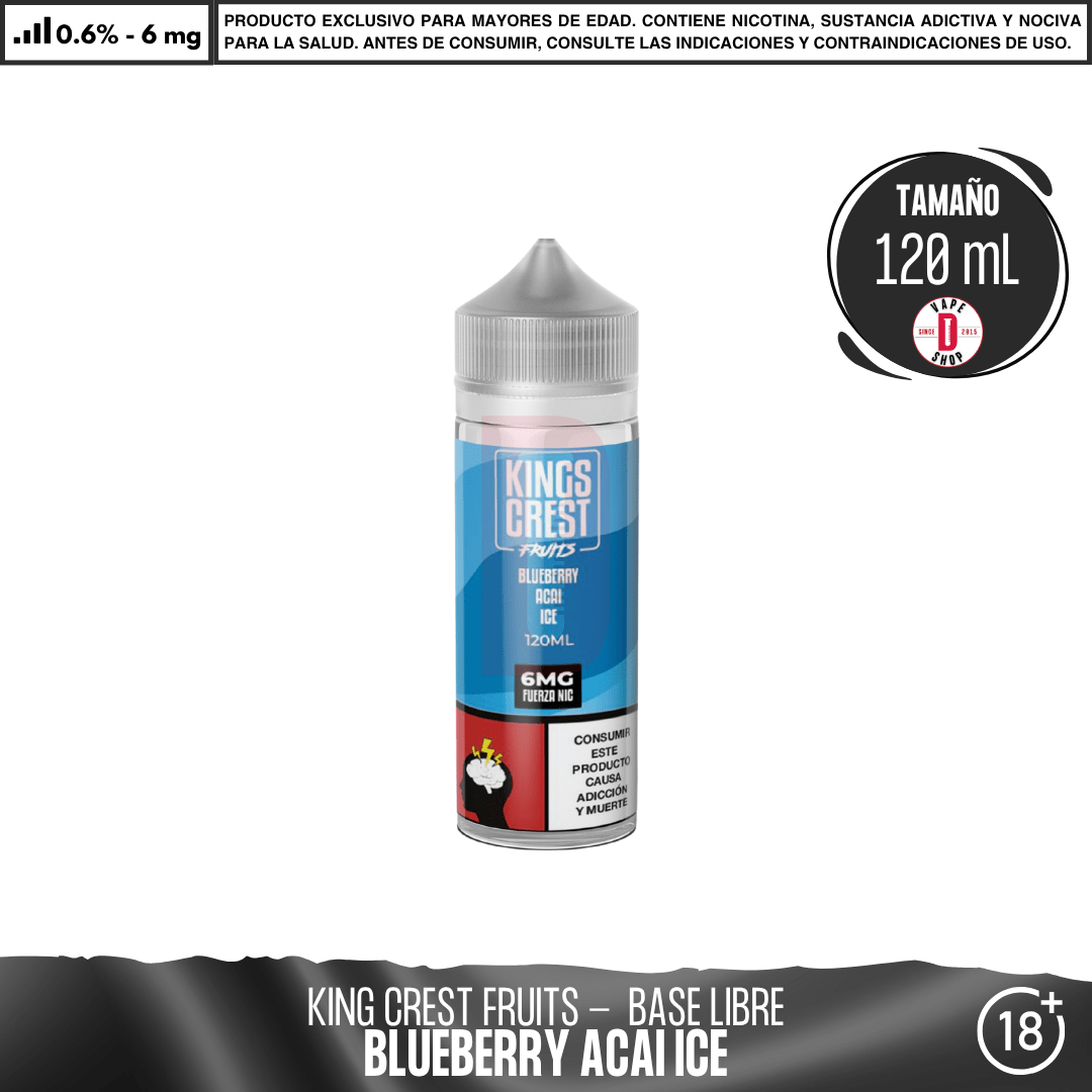 Fruits Blueberry Acai Ice - Eliquid - King's Crest | BL-KK-FBAI-06