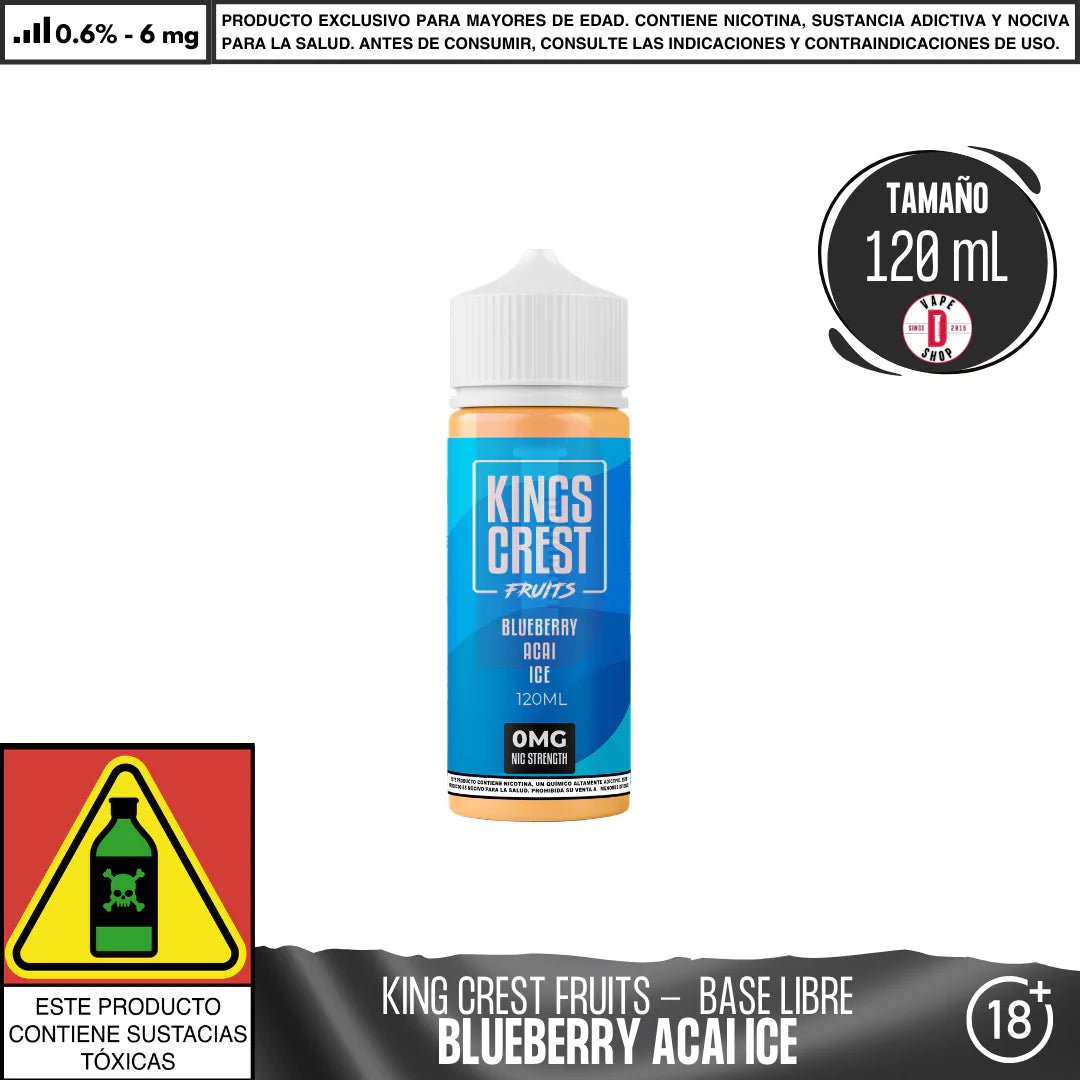 Fruits Blueberry Acai Ice - Eliquid - King's Crest | BL - KK - FBAI - 06