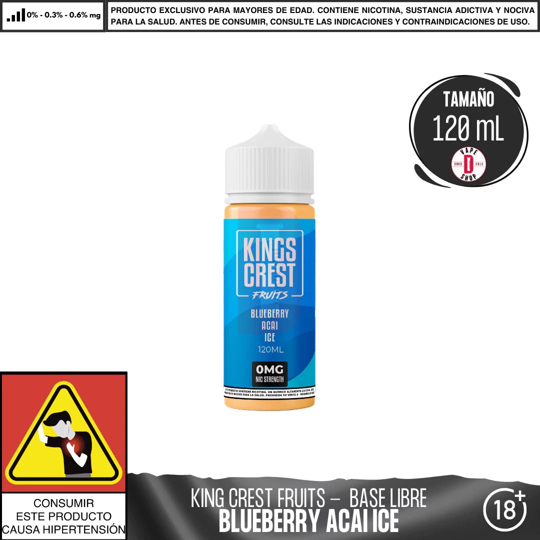 Fruits Blueberry Acai Ice - Eliquid - King's Crest | BL - KK - FBAI - 00