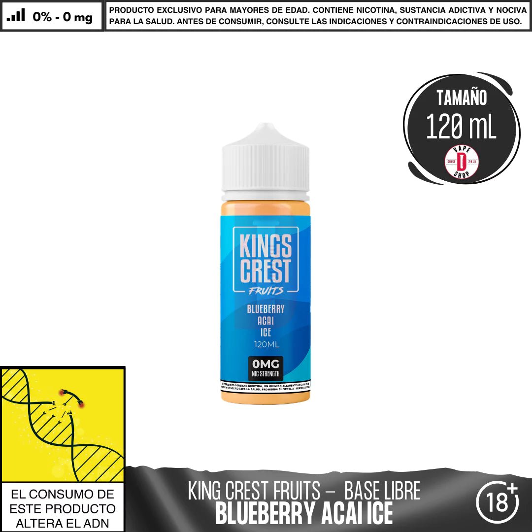 Fruits Blueberry Acai Ice - Eliquid - King's Crest | BL - KK - FBAI - 00
