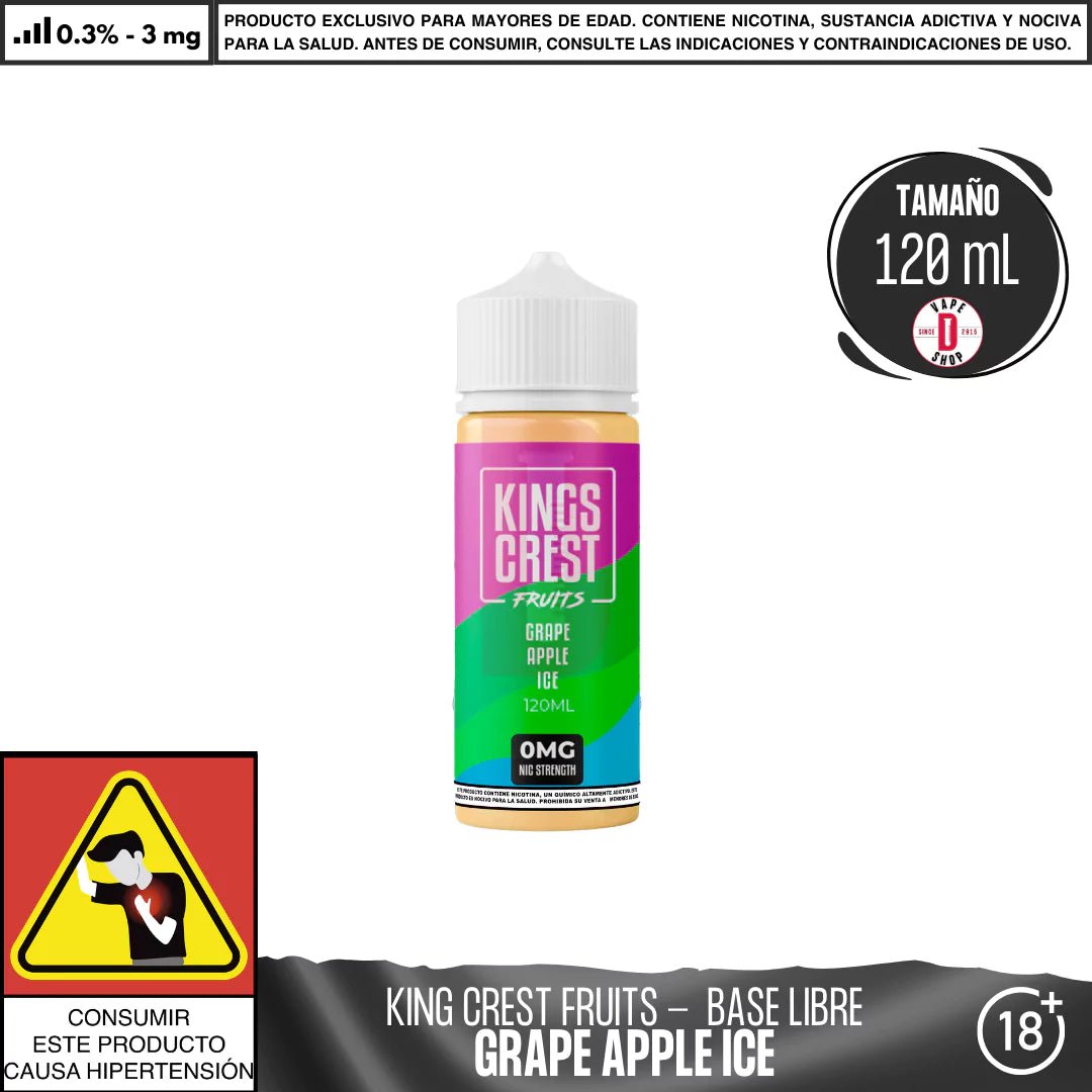 Fruits Grape Apple Ice - Eliquid - King's Crest | BL - KK - FGAI - 03