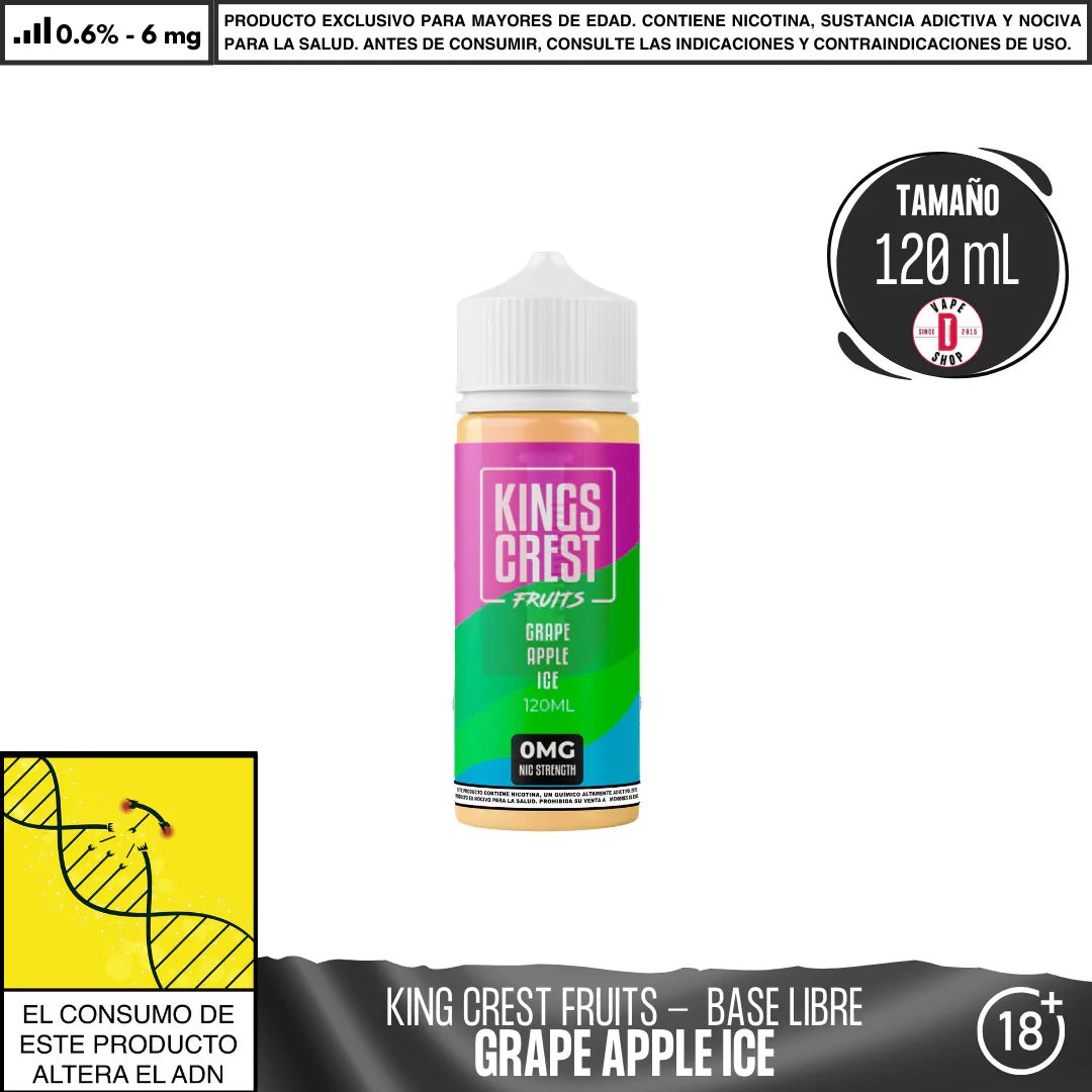 Fruits Grape Apple Ice - Eliquid - King's Crest | BL - KK - FGAI - 06
