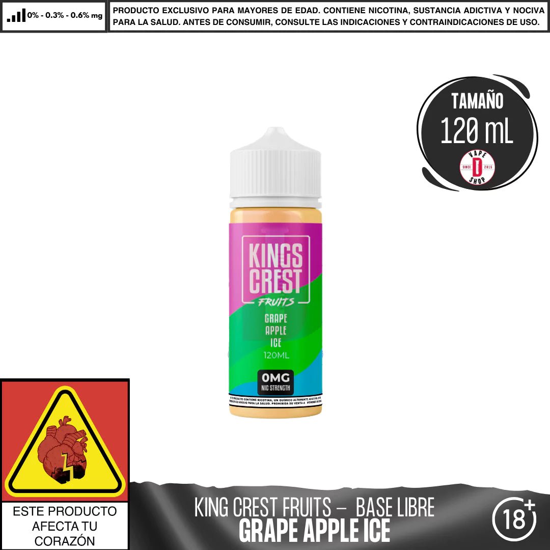 Fruits Grape Apple Ice - Eliquid - King's Crest | BL - KK - FGAI - 00