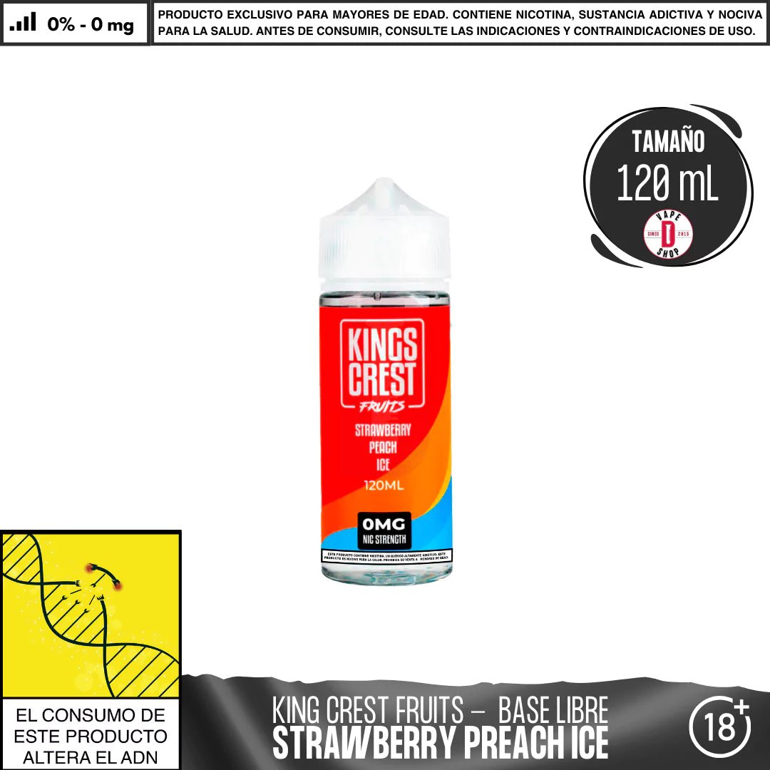 Fruits Strawberry Peach Ice - Eliquid - King's Crest | BL - KK - FSPI - 00
