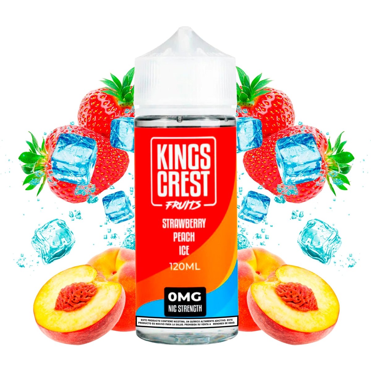 Fruits Strawberry Peach Ice - Eliquid - Kings Crest | BL - KK - FSPI - 00