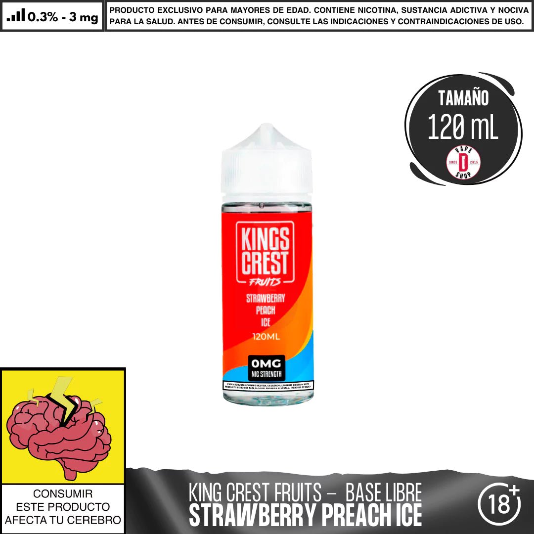 Fruits Strawberry Peach Ice - Eliquid - King's Crest | BL - KK - FSPI - 03