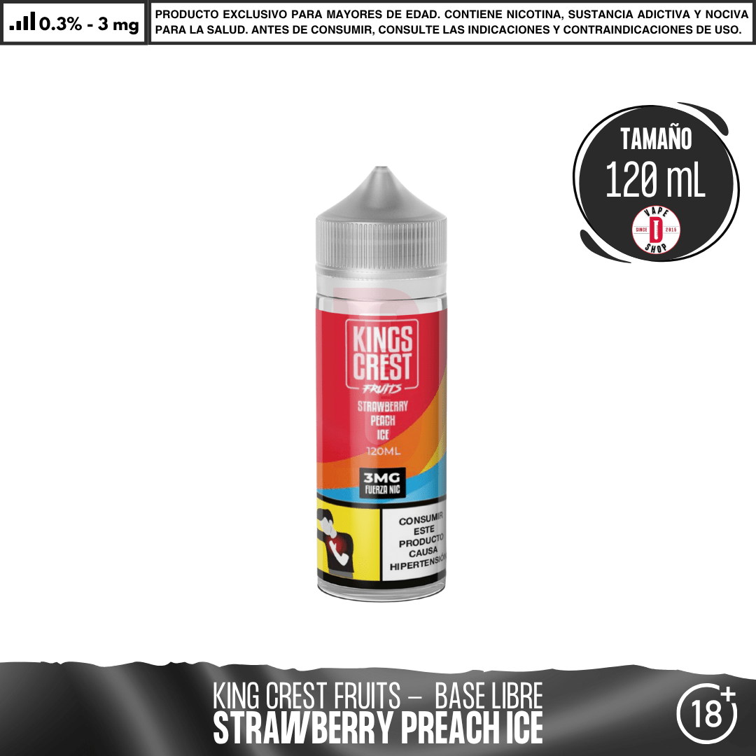 Fruits Strawberry Peach Ice - Eliquid - King's Crest | BL-KK-FSPI-03