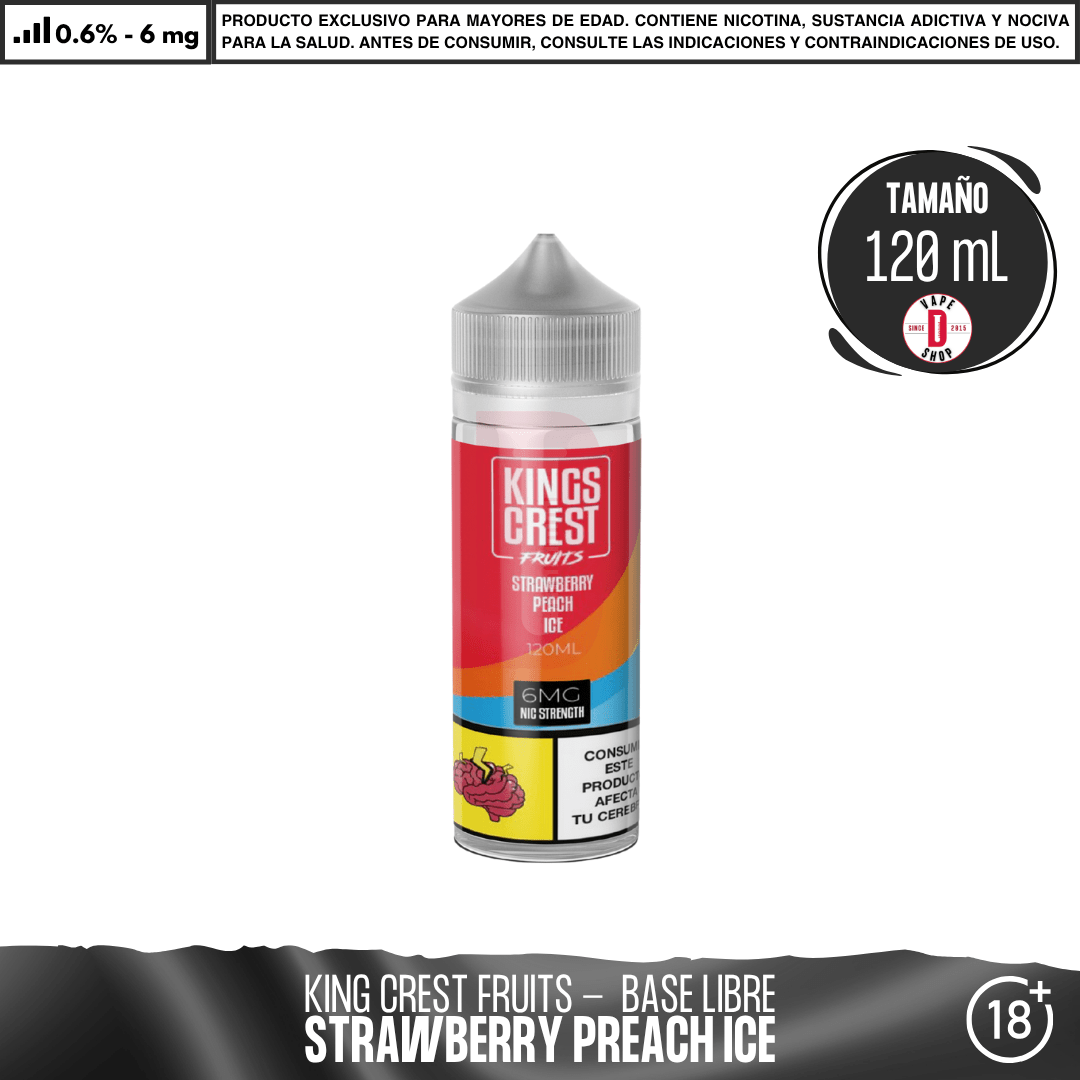 Fruits Strawberry Peach Ice - Eliquid - King's Crest | BL-KK-FSPI-06