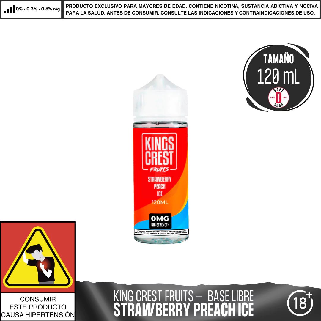 Fruits Strawberry Peach Ice - Eliquid - King's Crest | BL - KK - FSPI - 00