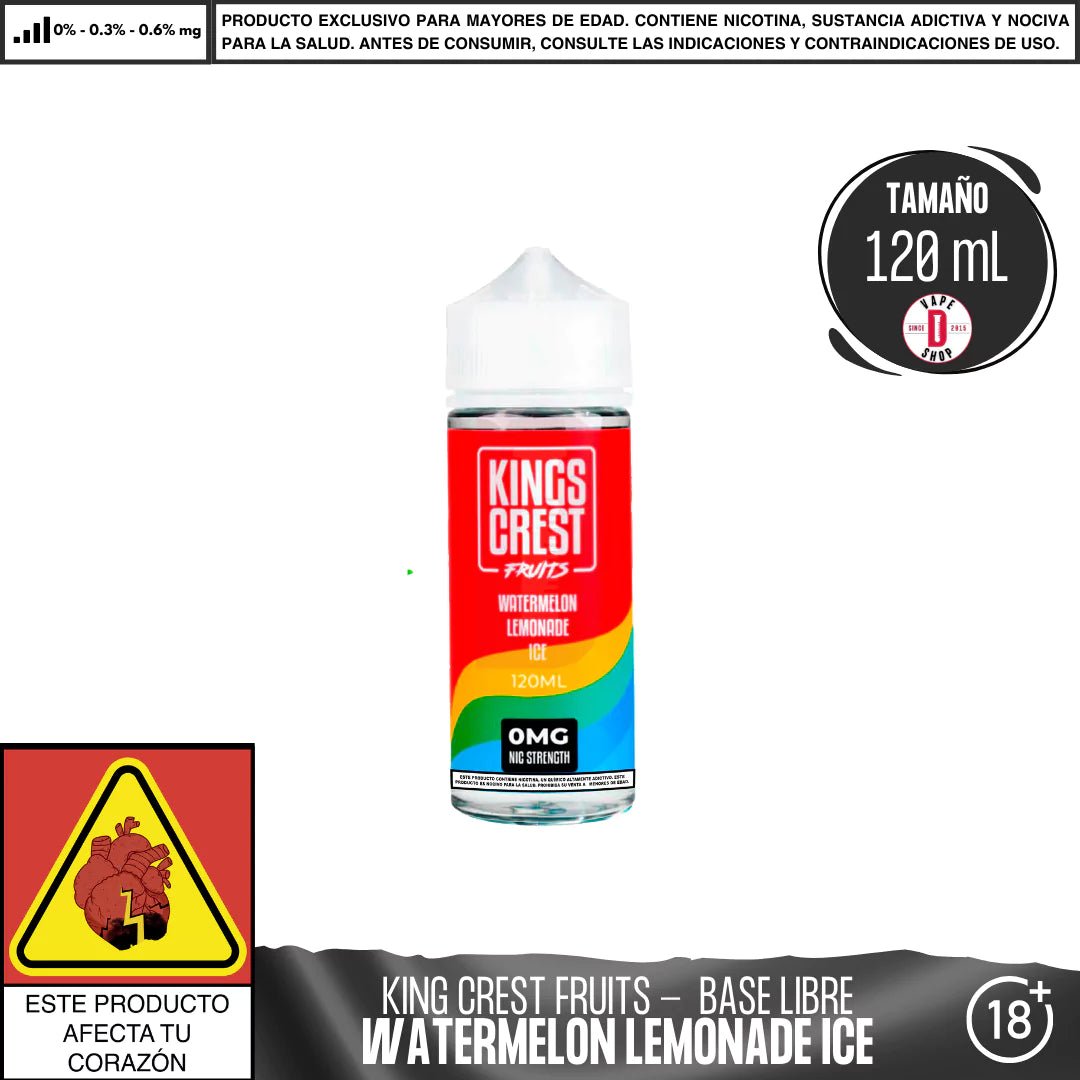 Fruits Watermelon Lemonade Ice - Eliquid - King's Crest | BL - KK - FWLI - 00