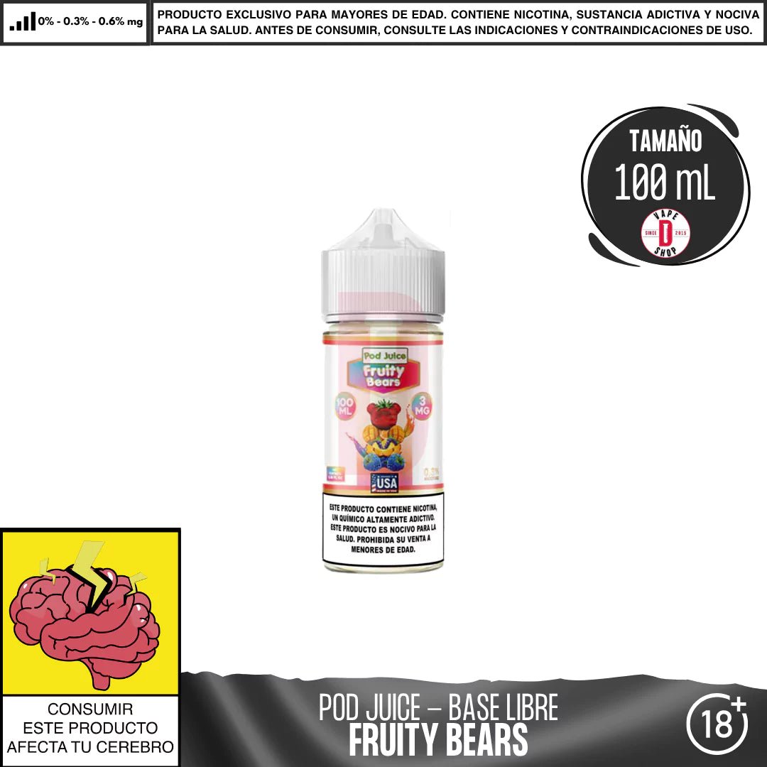 Fruity Bears - Eliquid - Pod Juice | BL - PJ - FRB - 00