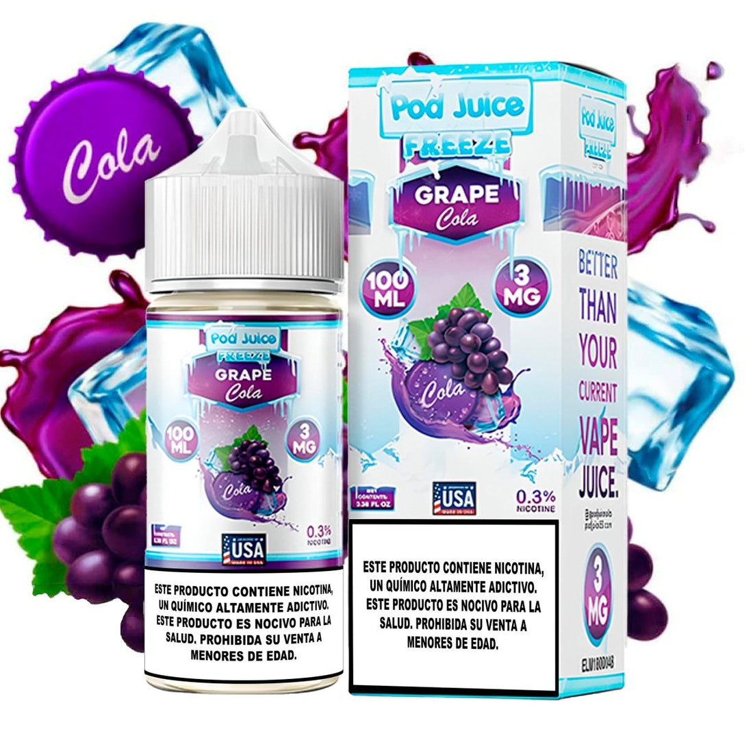 Grape Cola Freeze - Eliquid - Pod Juice | BL - PJ - GRCF - 00