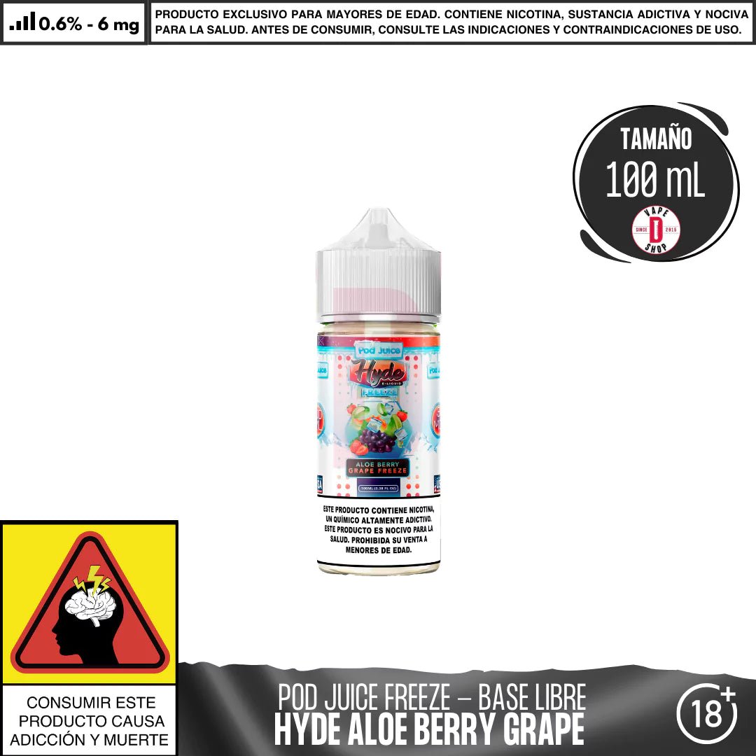 Hyde Aloe Berry Grape Freeze - Eliquid - Pod Juice | BL - PJ - HYDE - ABGF - 06