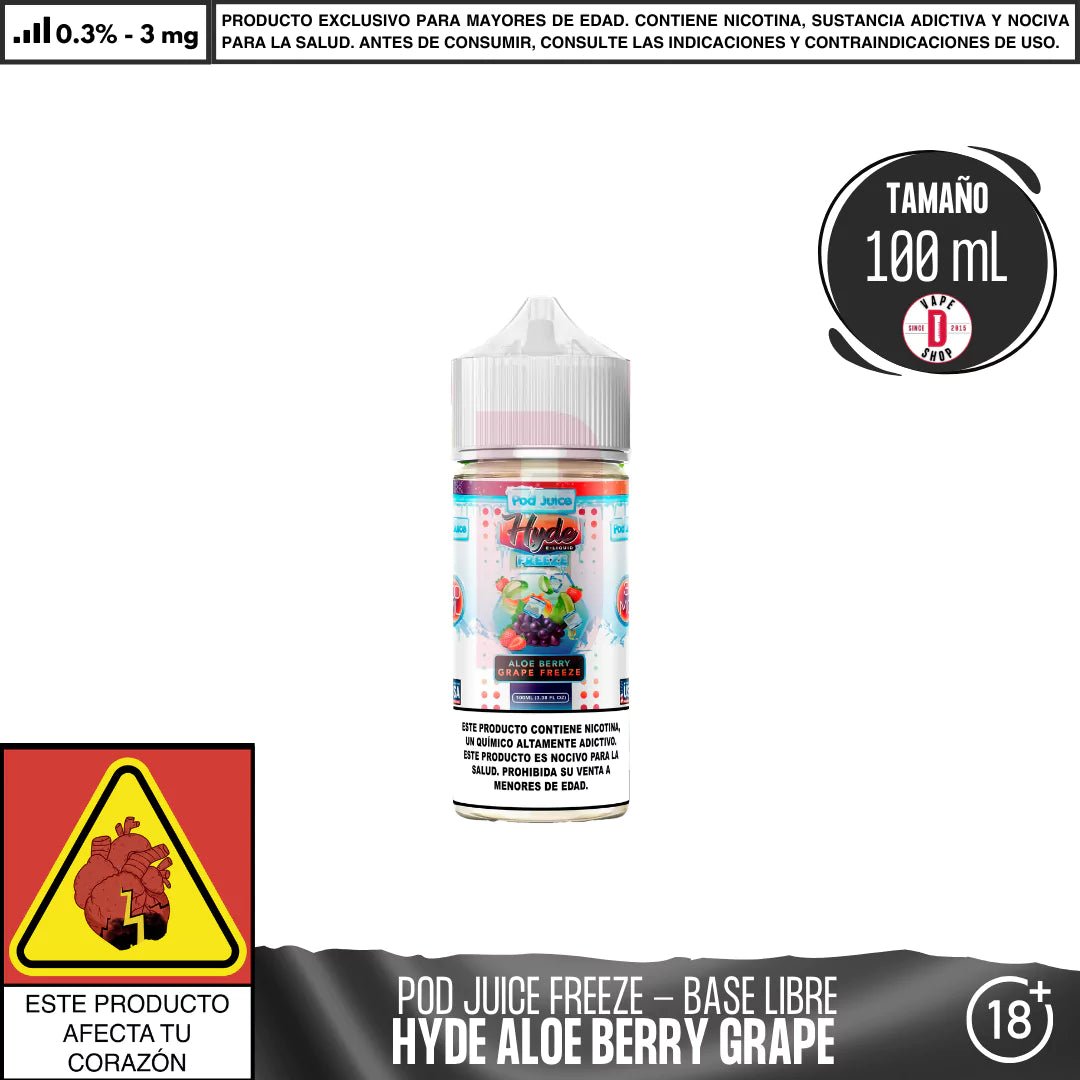 Hyde Aloe Berry Grape Freeze - Eliquid - Pod Juice | BL - PJ - HYDE - ABGF - 03