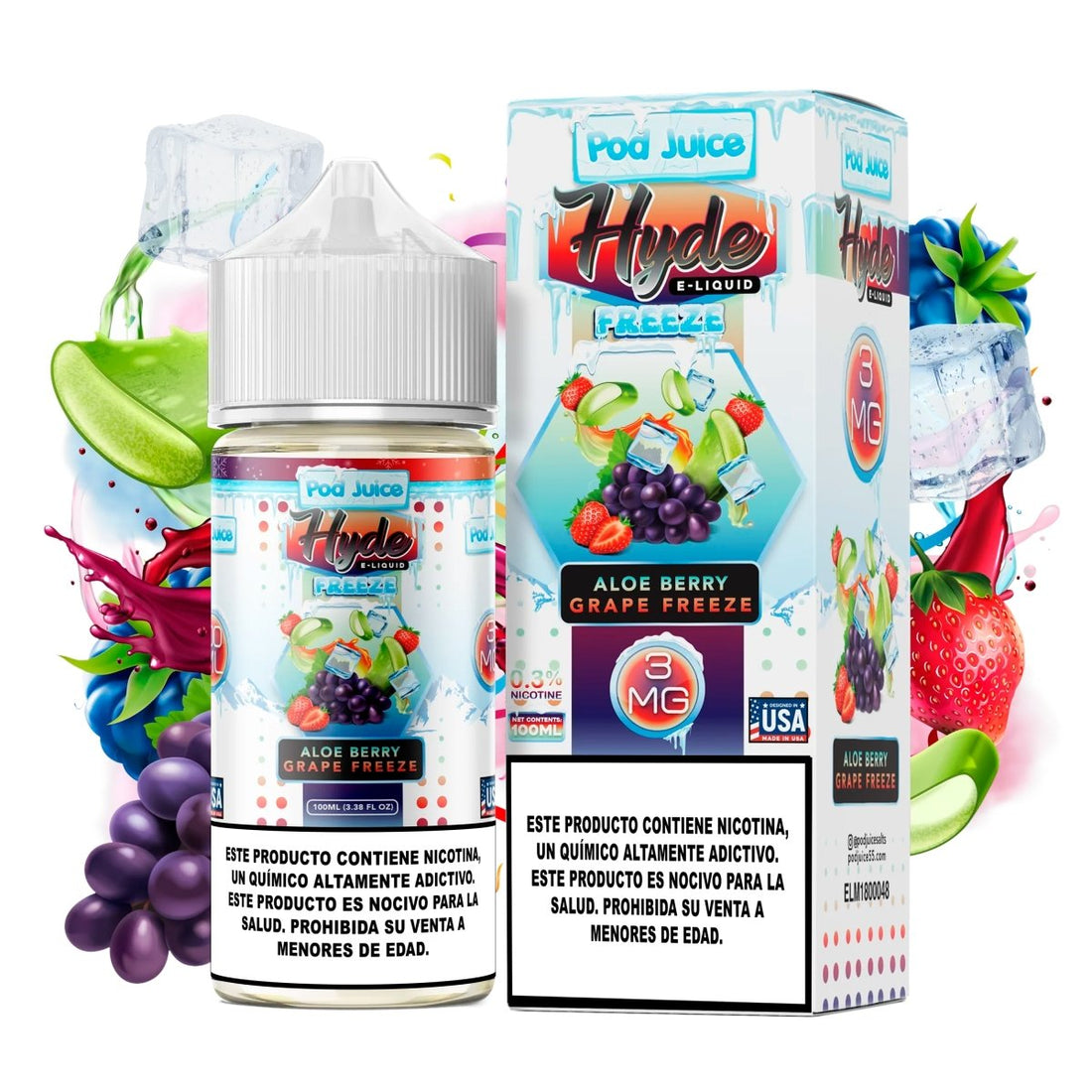 Hyde Aloe Berry Grape Freeze - Eliquid - Pod Juice | BL - PJ - HYDE - ABGF - 00