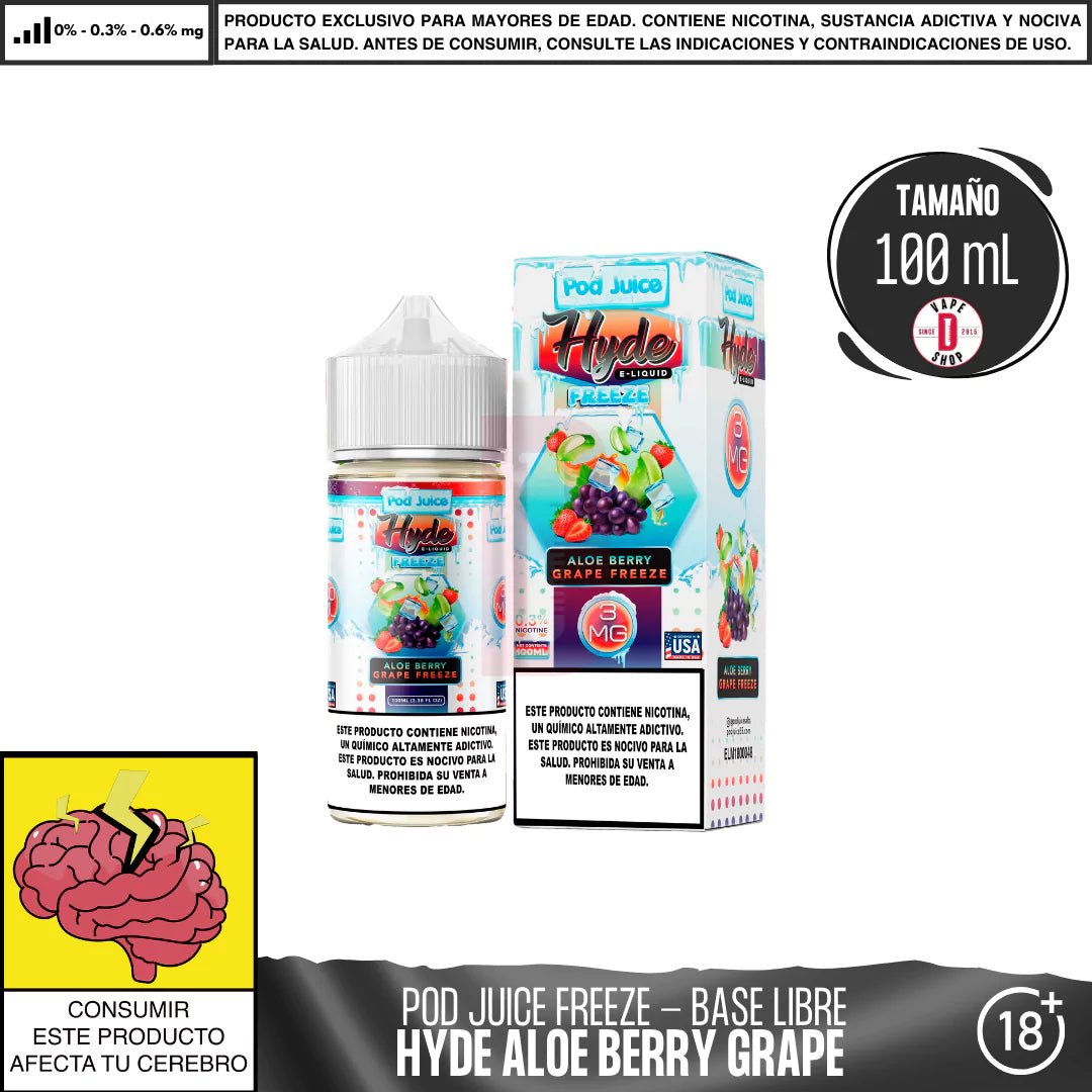 Hyde Aloe Berry Grape Freeze - Eliquid - Pod Juice | BL - PJ - HYDE - ABGF - 00
