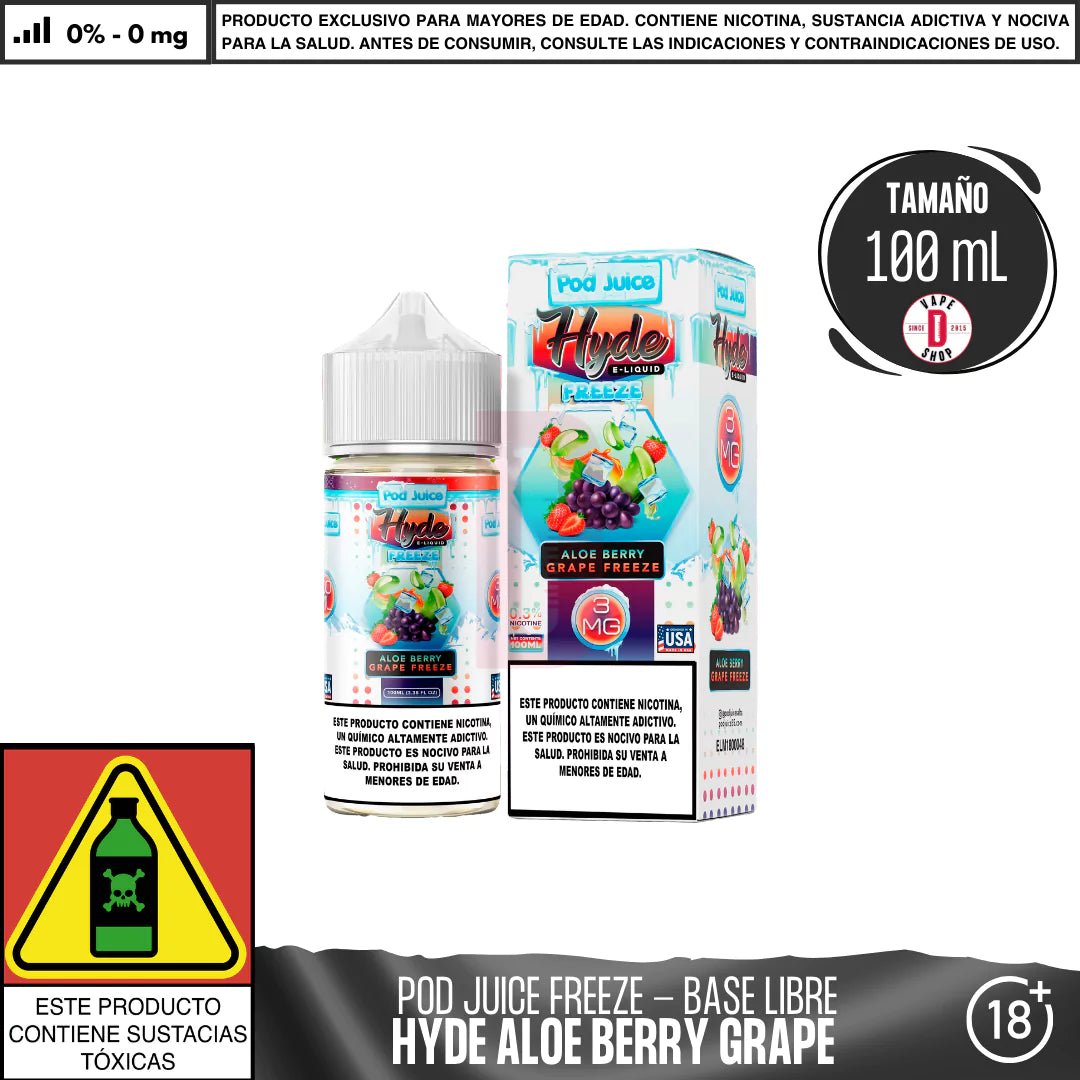 Hyde Aloe Berry Grape Freeze - Eliquid - Pod Juice | BL - PJ - HYDE - ABGF - 00