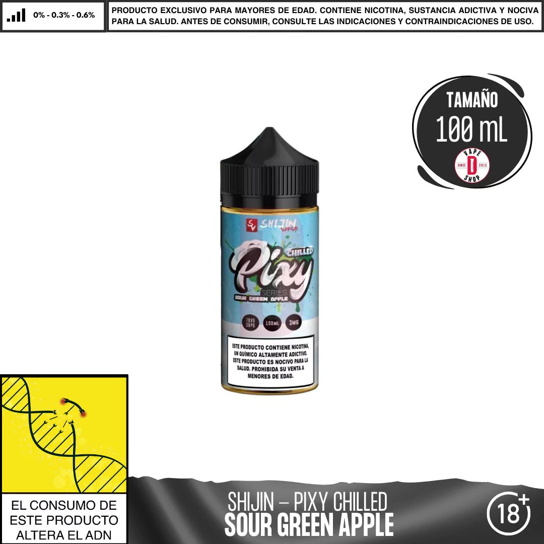 It`s Pixy Chilled Sour Green Apple - Eliquid - Shijin | BL - SV - IP - GA - 00