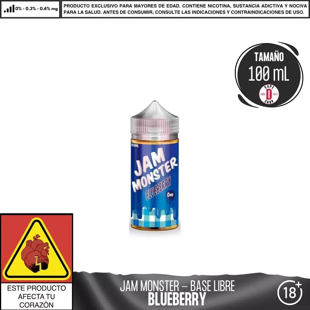 Jam Monster Blueberry - Eliquid - Monsterlabs | BL - ML - JM - BB - 00