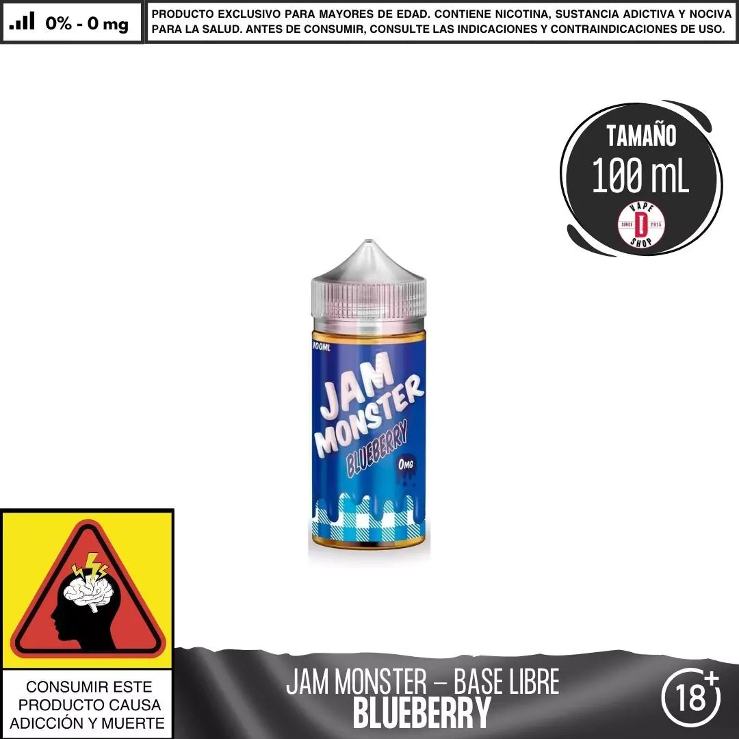 Jam Monster Blueberry - Eliquid - Monsterlabs | BL - ML - JM - BB - 00