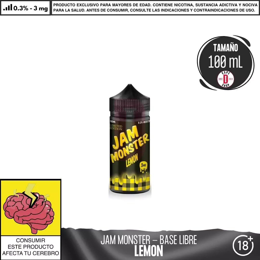 Jam Monster Lemon - Eliquid - Monsterlabs | BL - ML - JM - LM - 03