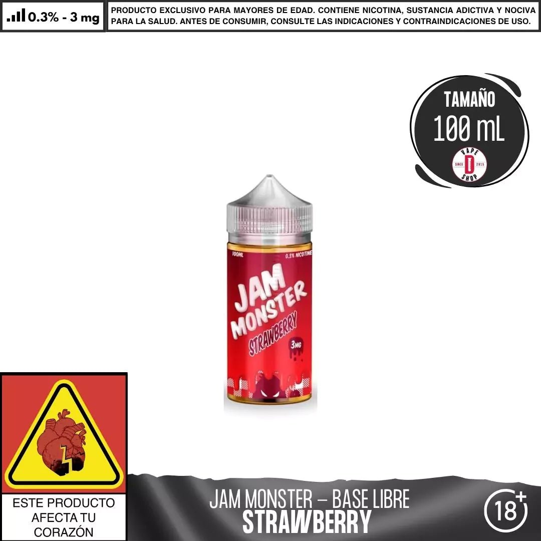 Jam Monster Strawberry - Eliquid - Monsterlabs | BL - ML - JM - ST - 03
