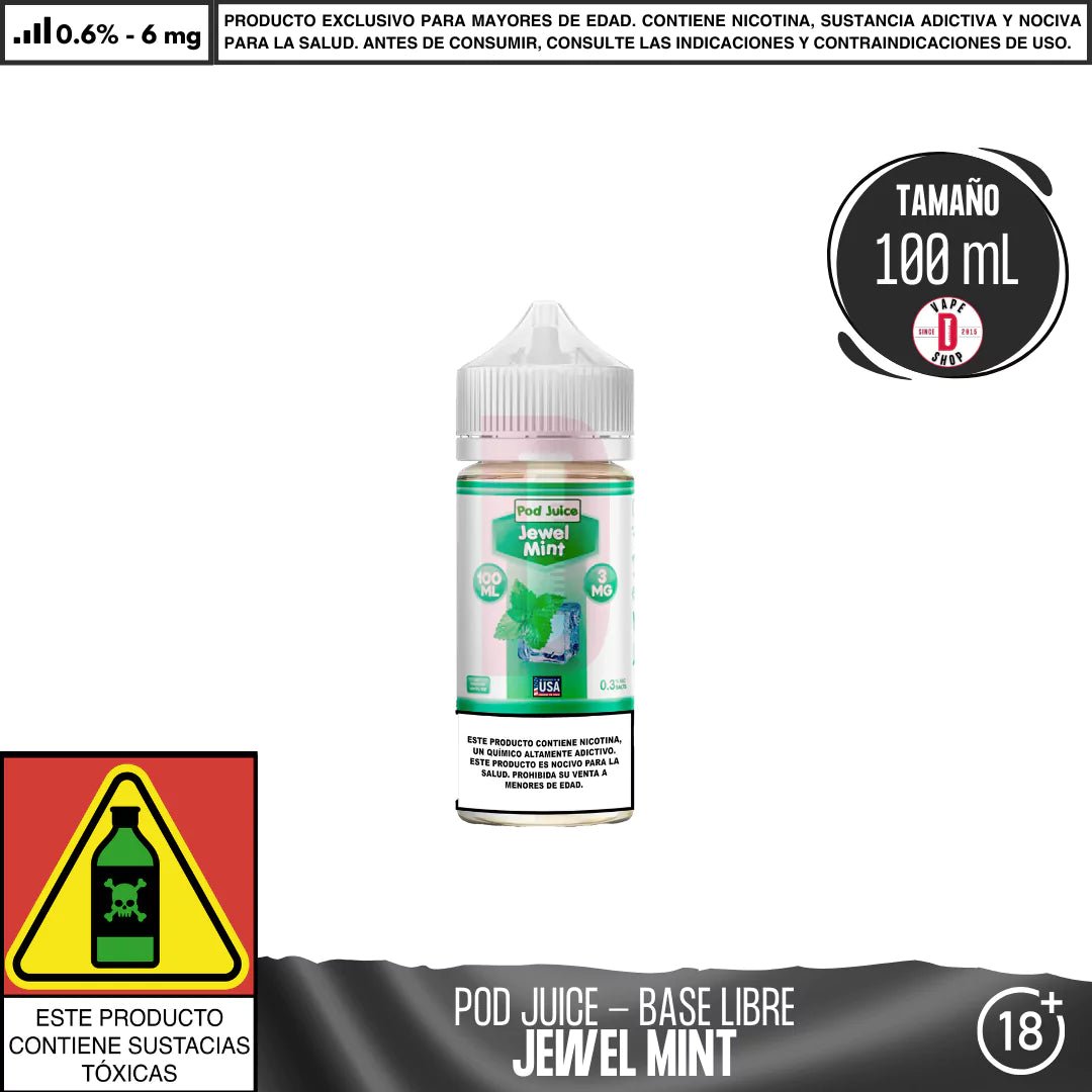 Jewel Mint - Eliquid - Pod Juice | BL - PJ - JM - 06