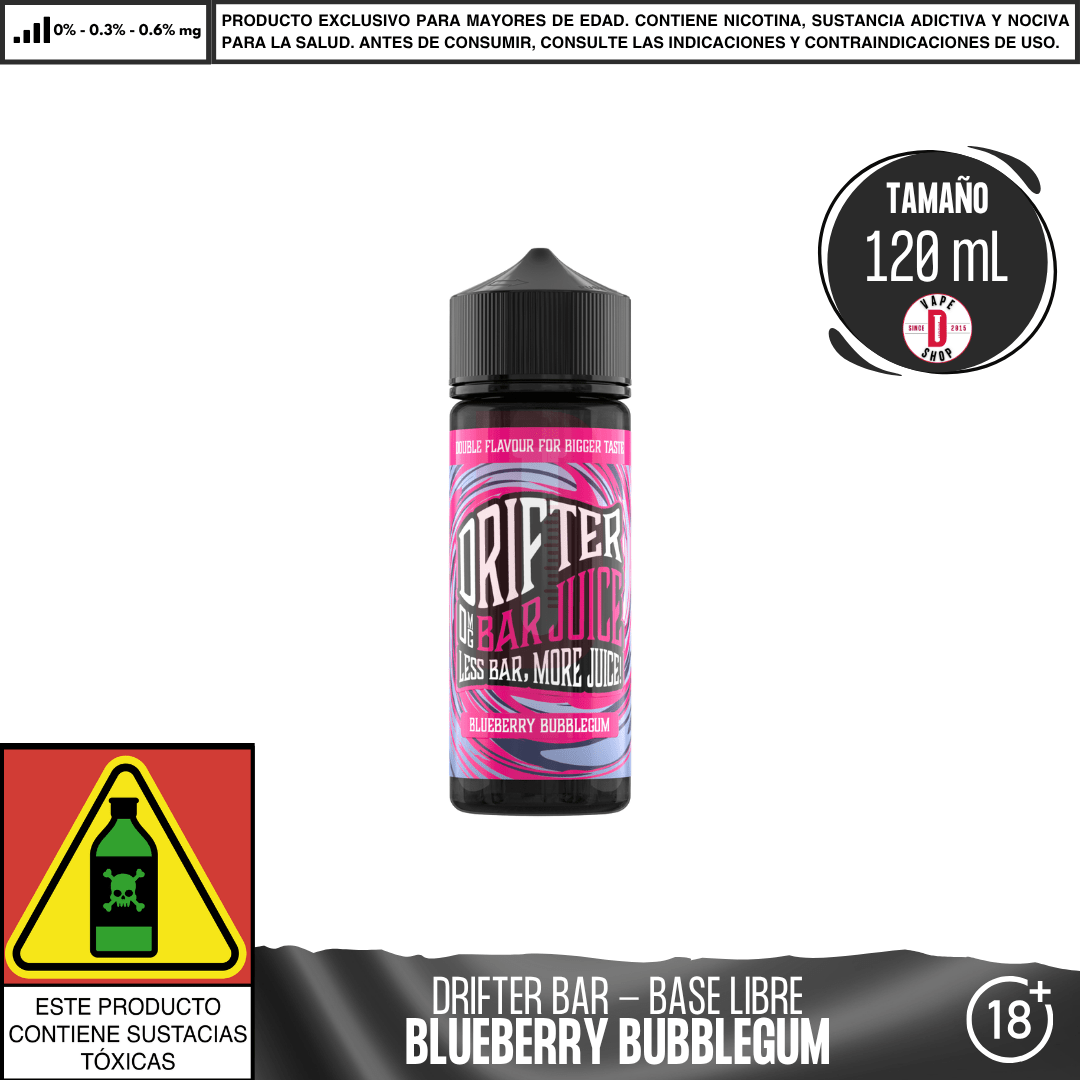 Juice Sauz - Drifter Bar Blueberry Bubblegum - Eliquid - Juice Sauz | BL - JUS - DRB - BBG - 00