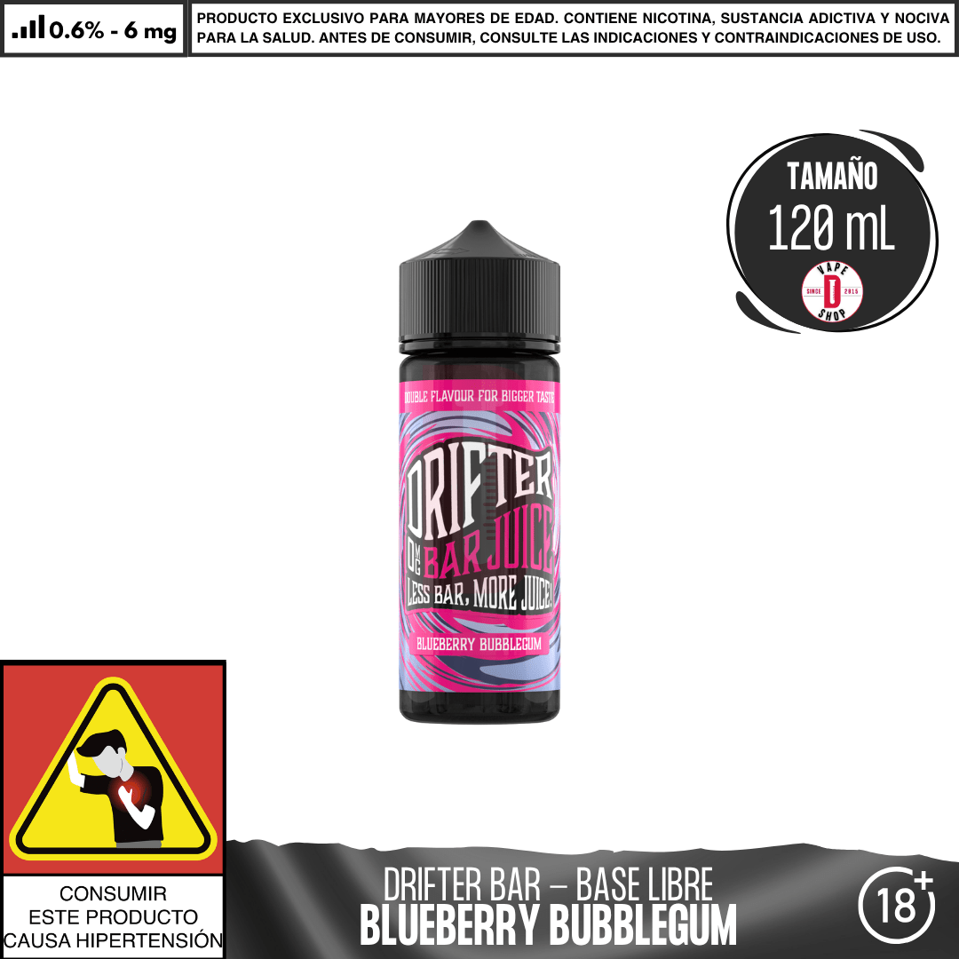 Juice Sauz - Drifter Bar Blueberry Bubblegum - Eliquid - Juice Sauz | BL - JUS - DRB - BBG - 06