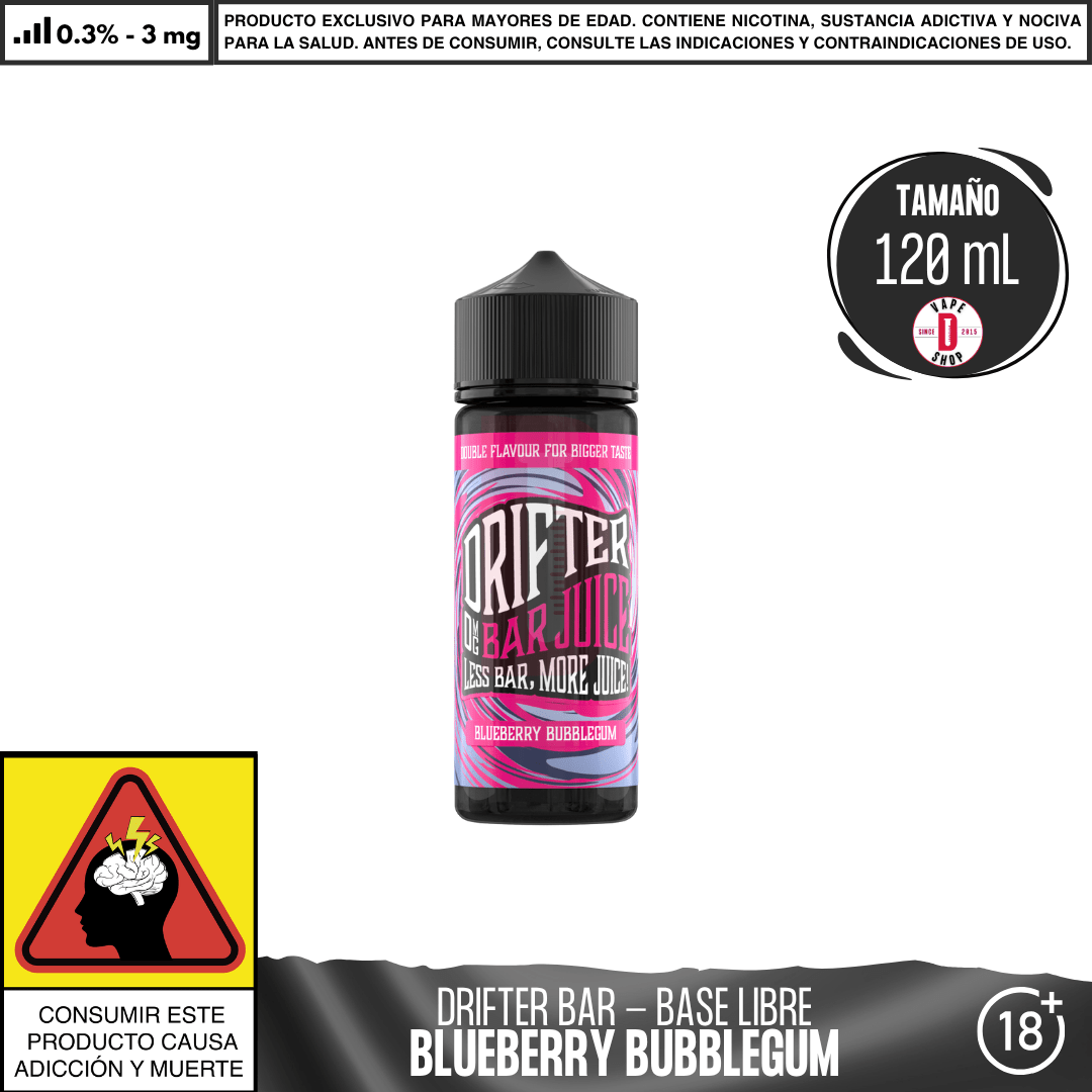 Juice Sauz - Drifter Bar Blueberry Bubblegum - Eliquid - Juice Sauz | BL - JUS - DRB - BBG - 03