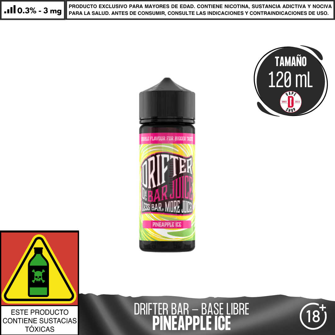 Juice Sauz - Drifter Bar Pineapple Ice - Eliquid - Juice Sauz | BL - JUS - DRB - PIC - 03