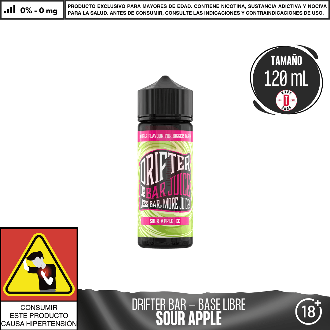 Juice Sauz - Drifter Bar Sour Apple - Eliquid - Juice Sauz | BL - JUS - DRB - SOA - 00