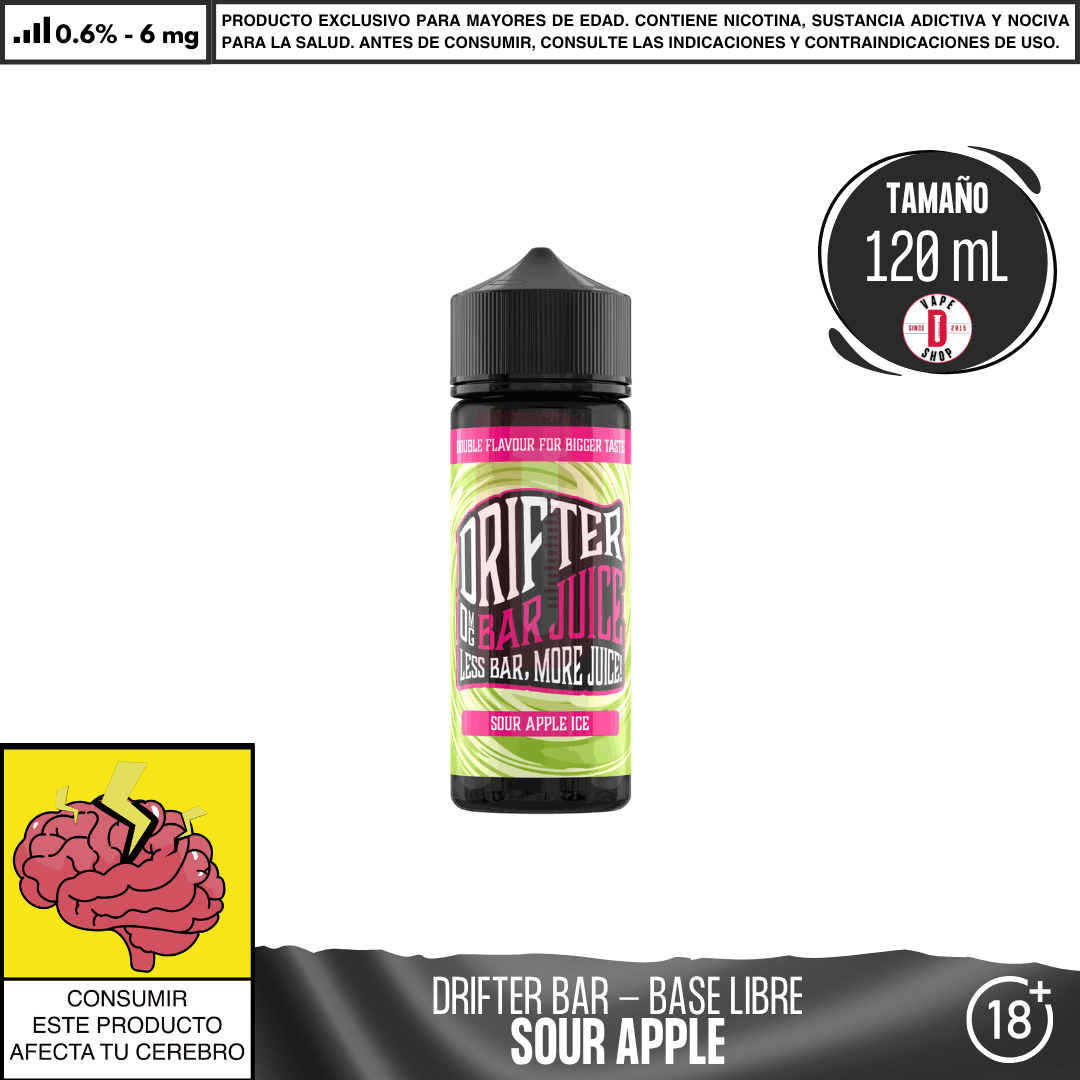 Juice Sauz - Drifter Bar Sour Apple - Eliquid - Juice Sauz | BL - JUS - DRB - SOA - 06