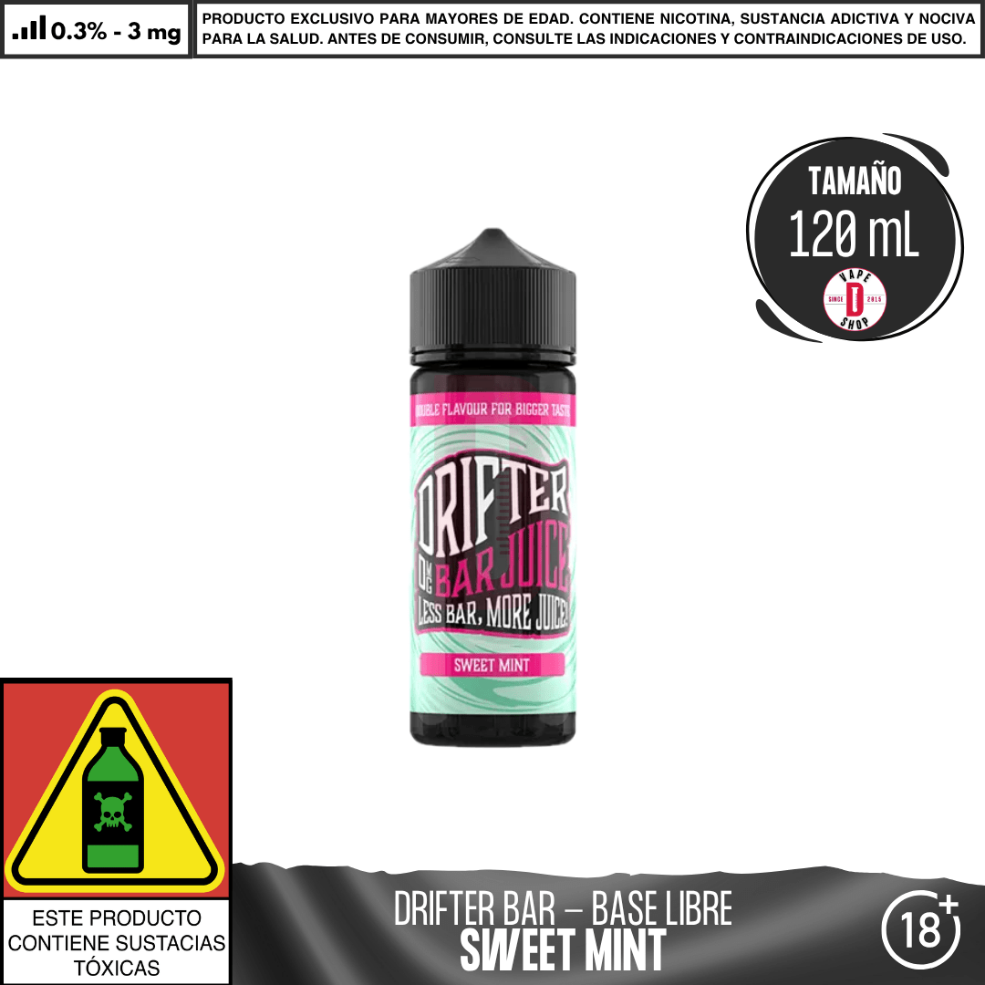 Juice Sauz - Drifter Bar Sweet Mint - Eliquid - Juice Sauz | BL - JUS - DRB - SWM - 03
