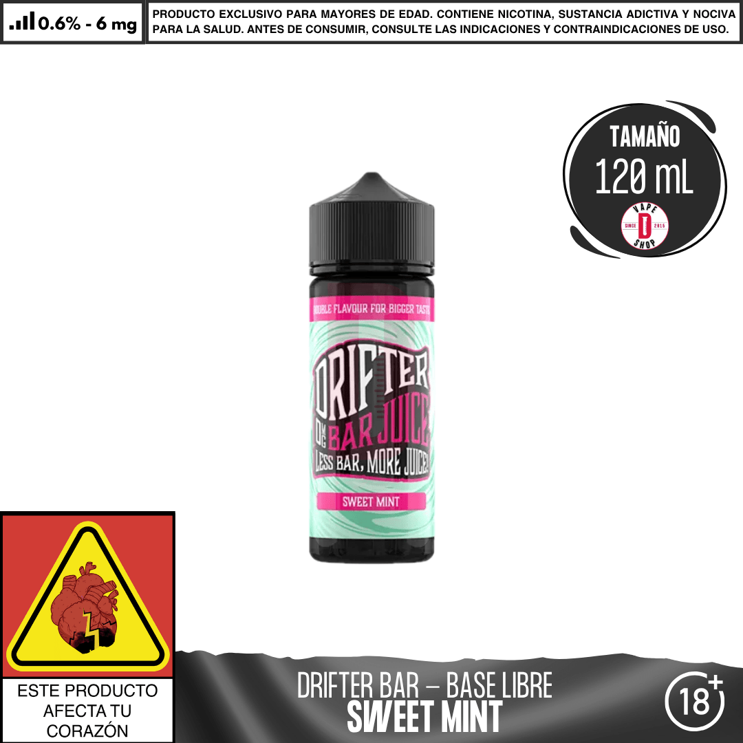 Juice Sauz - Drifter Bar Sweet Mint - Eliquid - Juice Sauz | BL - JUS - DRB - SWM - 06