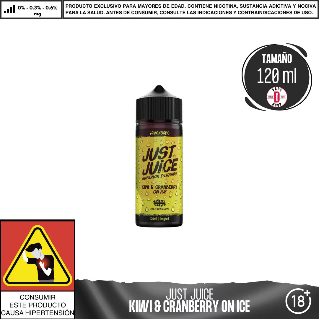 Kiwi & Cranberry On Ice - Eliquid - Just Juice | BL - JJ - KCOI - 00