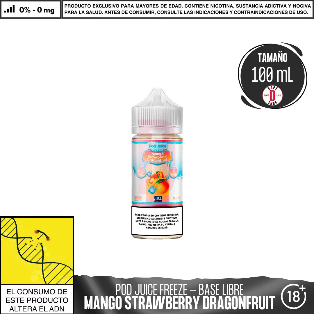 Mango Strawberry Dragonfruit Freeze - Eliquid - Pod Juice | BL - PJ - MSDF - 00