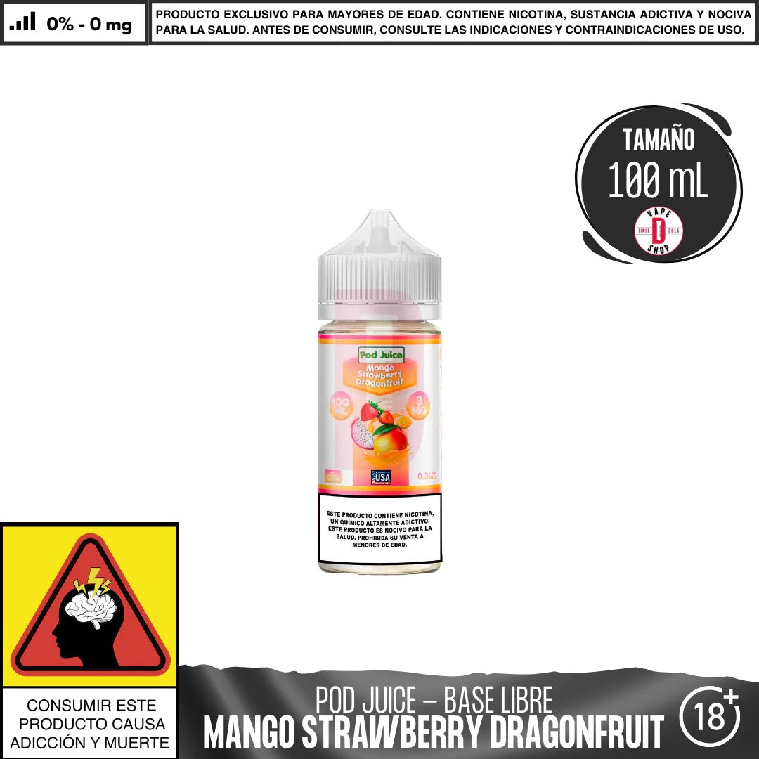Mango Strawberry Dragonfruit - Eliquid - Pod Juice | BL - PJ - MSD - 00
