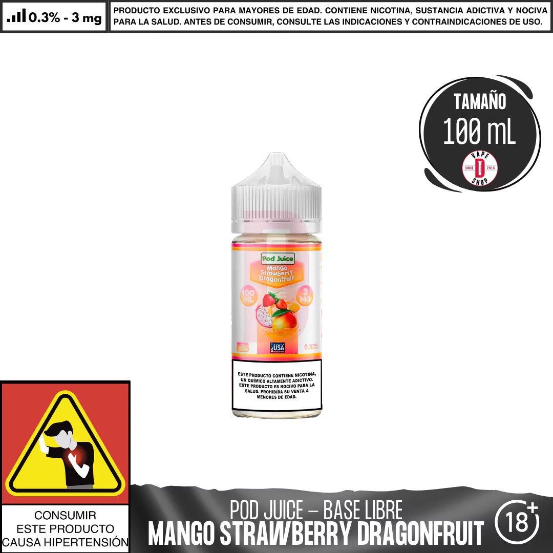 Mango Strawberry Dragonfruit - Eliquid - Pod Juice | BL - PJ - MSD - 03