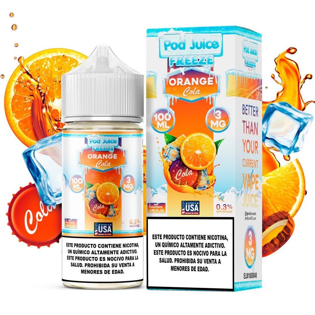 Orange Cola Freeze - Eliquid - Pod Juice | BL - PJ - ORCF - 00