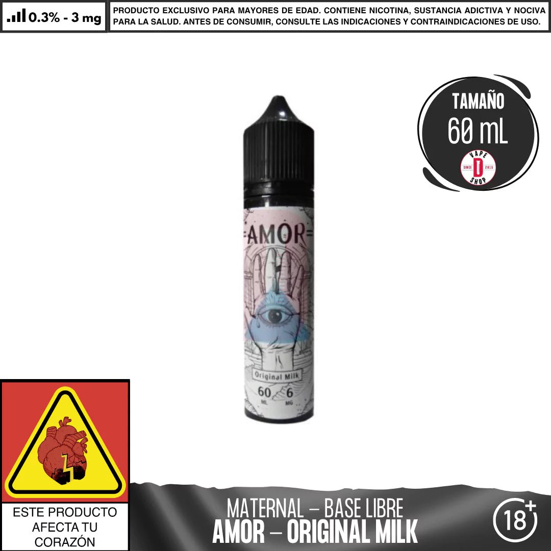 Original Milk by Amor - Eliquid - IDMX | BL - AMR - ORI - 03