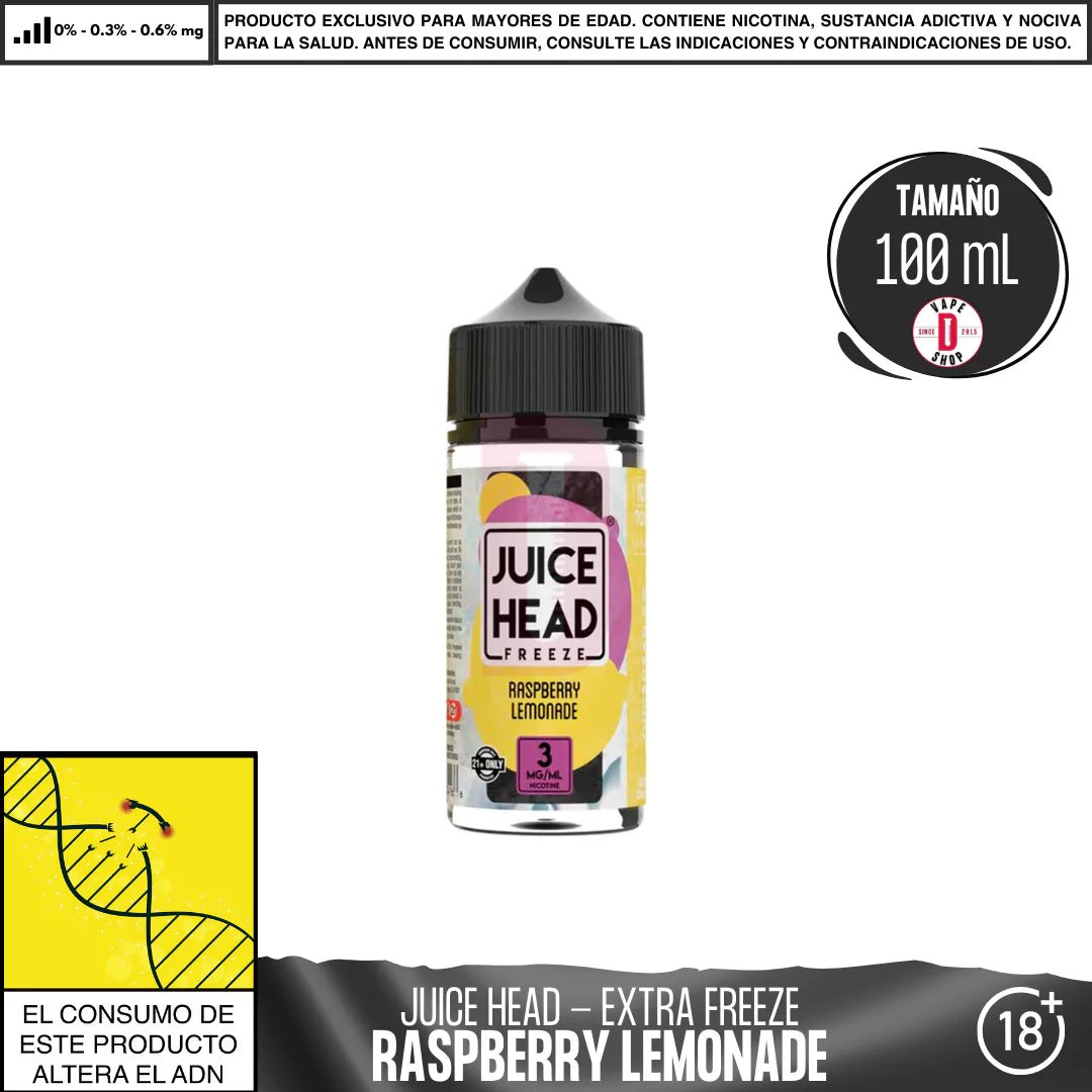 Raspberry Lemonade Extra Freeze - Eliquid - Juice Head | BL - JH - RLF - 00