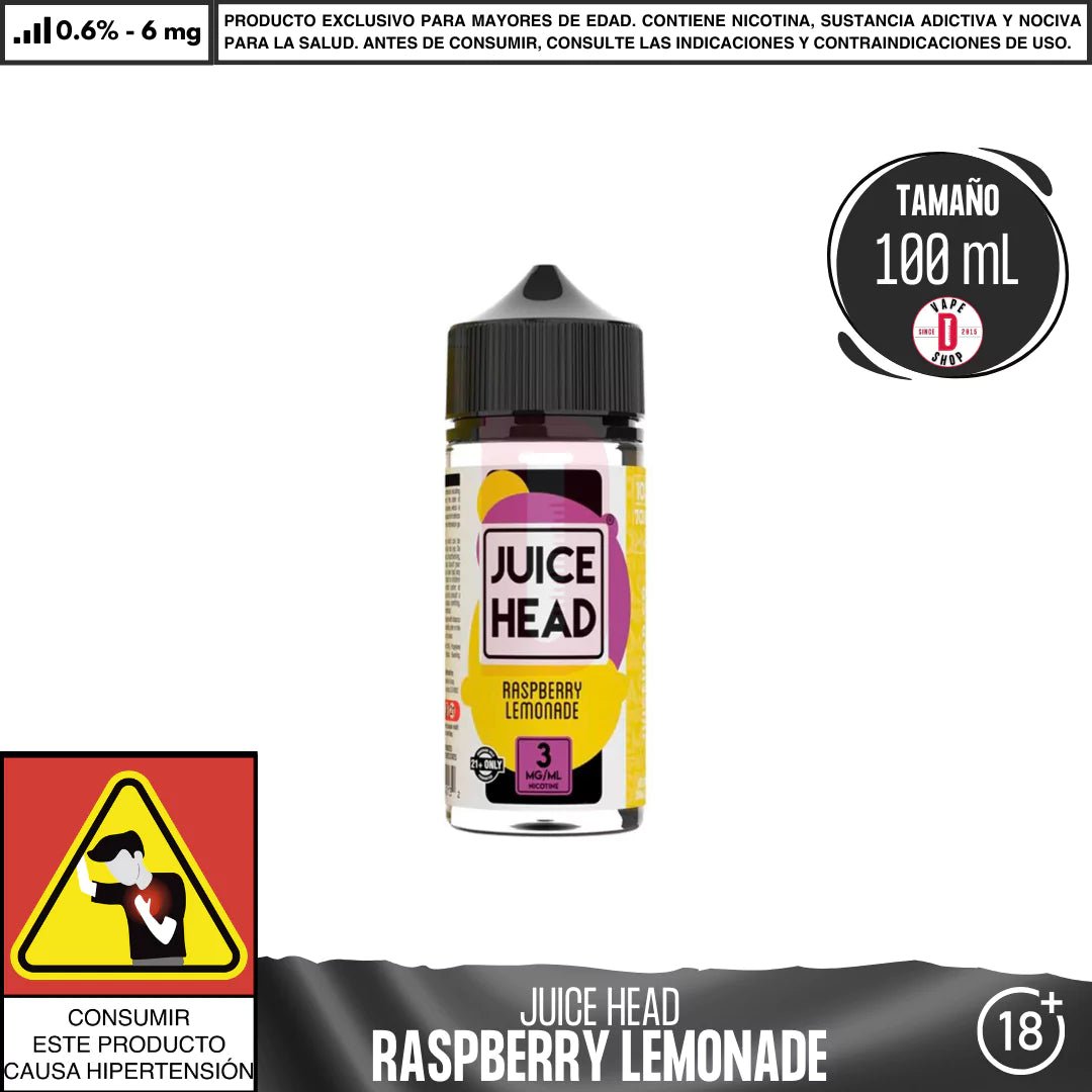 Raspberry Lemonade - Eliquid - Juice Head | BL - JH - RL - 01