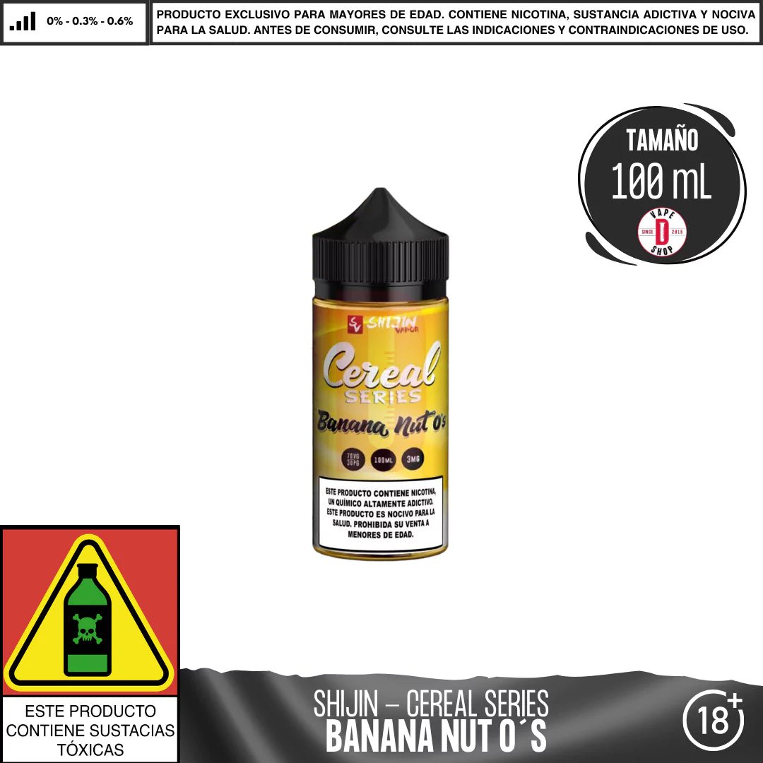 Shijin Vapor - Cereal Series - Banana Nut O’s - Eliquid - Shijin | BL - SV - CS - BAN - 00