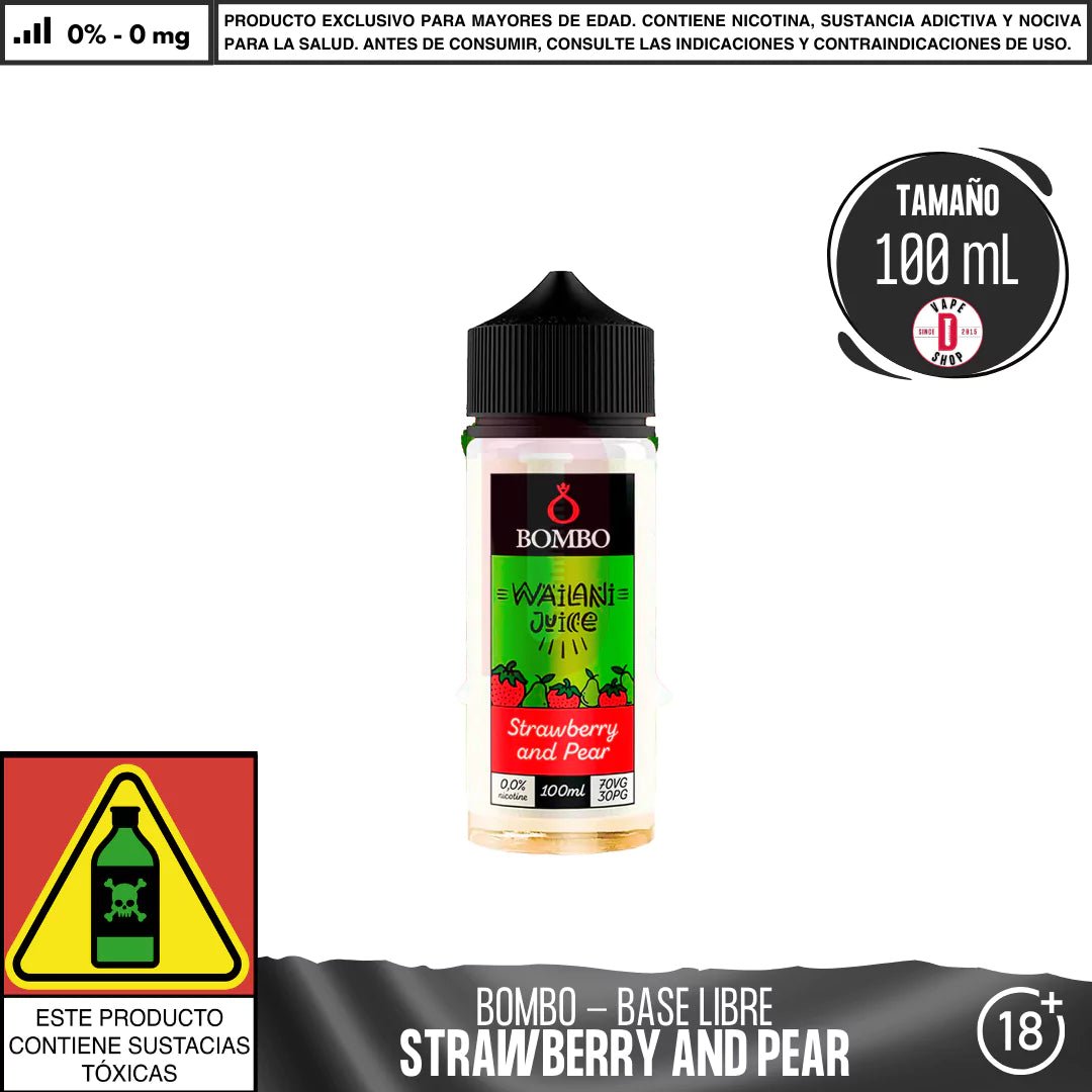 Strawberry and Pear - Eliquid - Bombo | BL - BOM - WAI - STP - 00