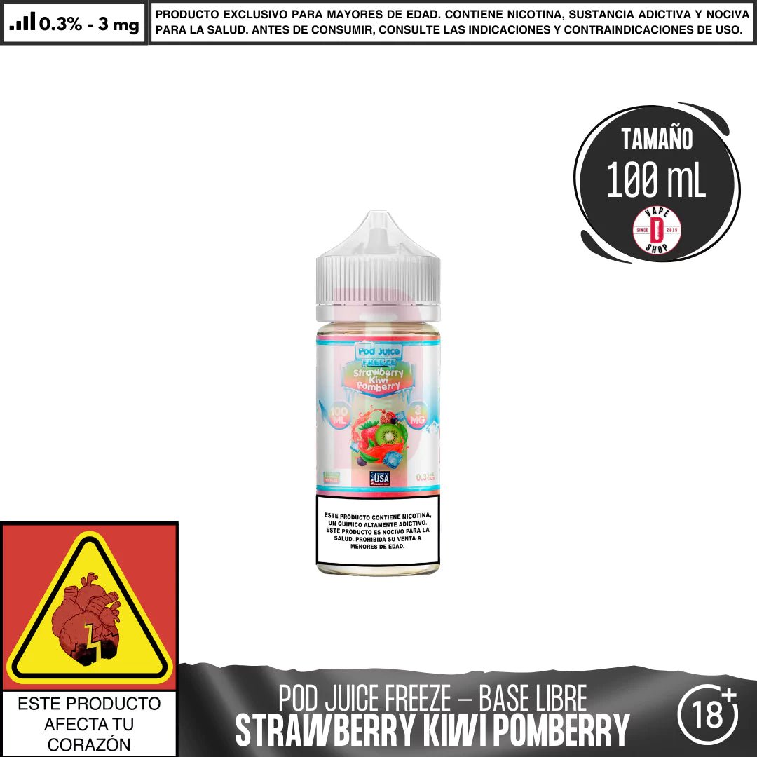 Strawberry Kiwi Pomberry Freeze - Eliquid - Pod Juice | BL - PJ - SKPF - 03